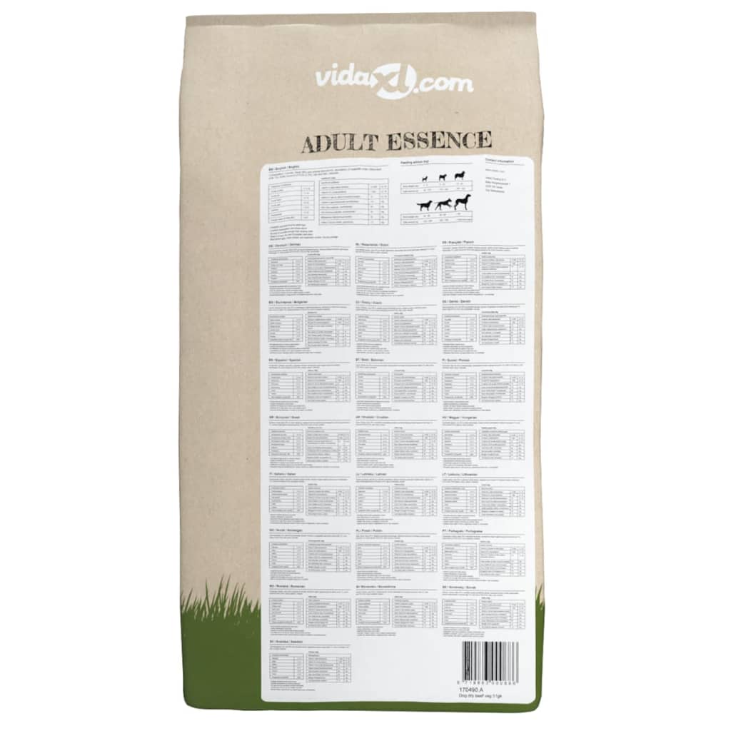 vidaXL Nourriture sèche pour chiens Adult Essence Beef 15 kg