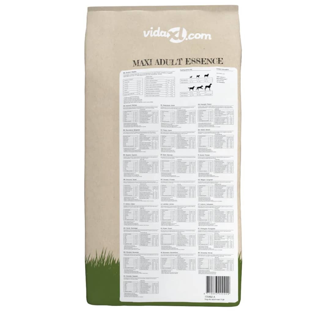 vidaXL Nourriture sèche chiens Maxi Adult Essence Beef & Chicken 15 kg