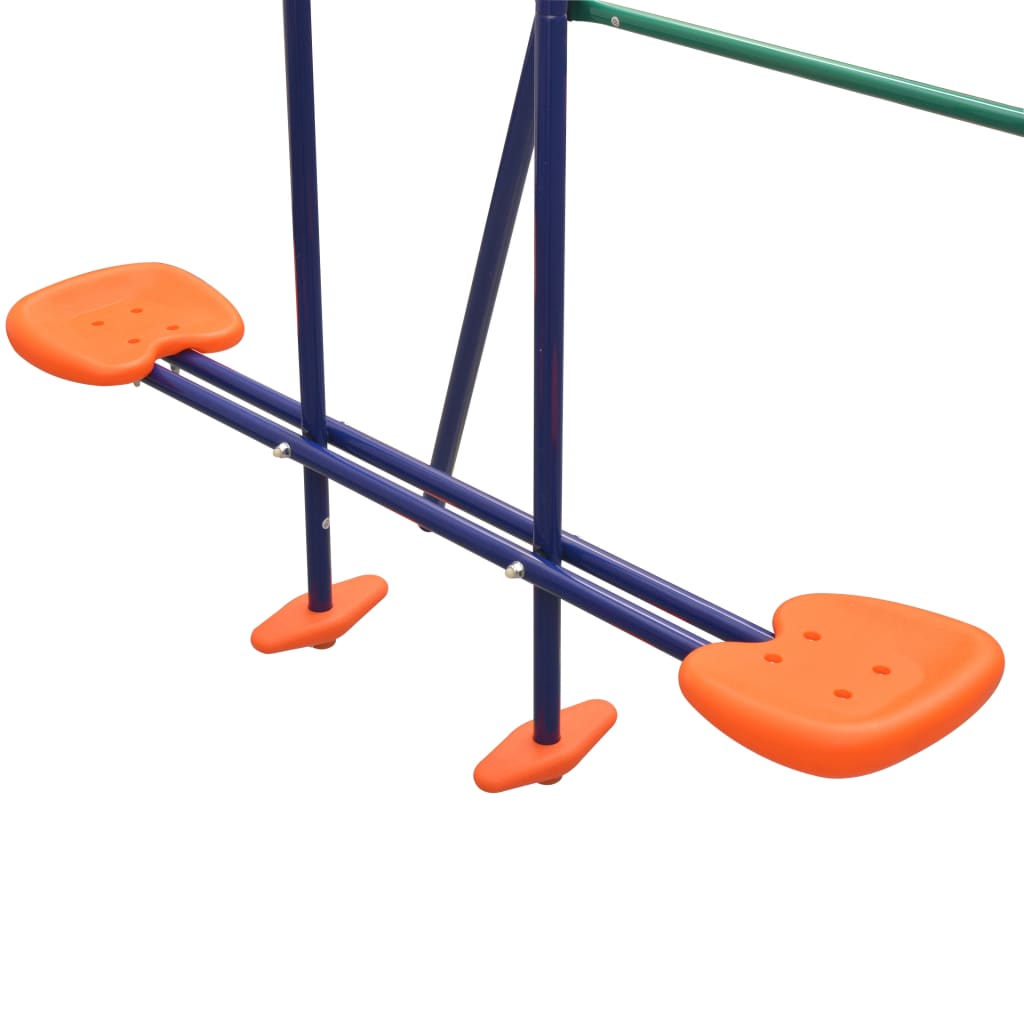 vidaXL Ensemble de balançoires avec 4 sièges Orange