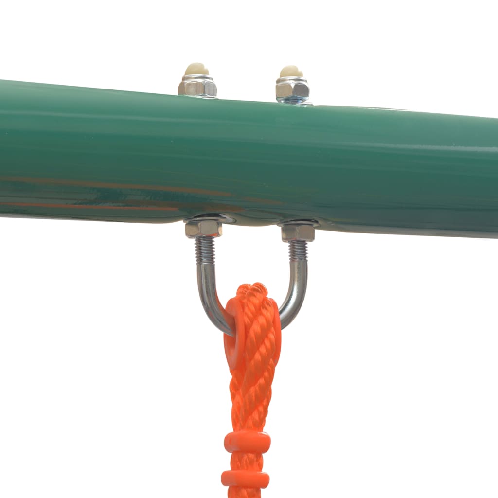 vidaXL Ensemble de balançoire avec toboggan et 3 sièges Orange
