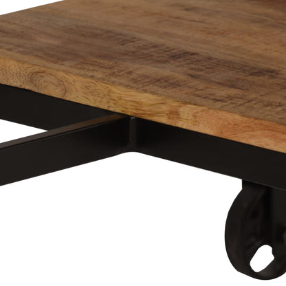 vidaXL Bureau avec tabouret pliant Bois de manguier massif 115x50x76cm