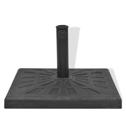 vidaXL Base carrée de parasol Résine Noir 19 kg