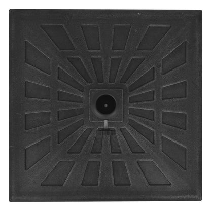 vidaXL Base carrée de parasol Résine Noir 12 kg