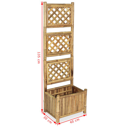 vidaXL Lit surélevé de jardin avec treillis Bambou 40 cm