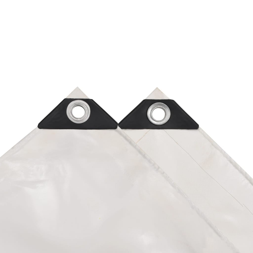 vidaXL Bâche 650 g / m² 4 x 4 m Blanc