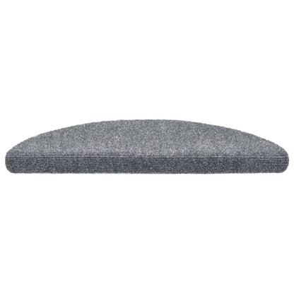 vidaXL Tapis d'escalier auto-adhésif 15 pcs 56x17x3 cm Gris clair