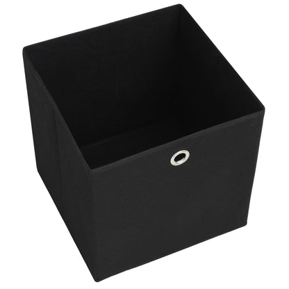 vidaXL Boîte de rangement 10 pcs Tissu non-tissé 32x32x32 cm Noir