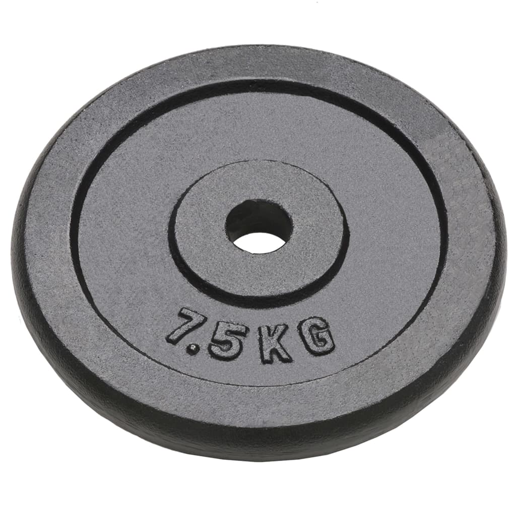 vidaXL Plaque de poids 4 pcs 4x7,5 kg Fonte