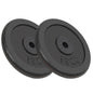 vidaXL Plaque de poids 2 pcs 2x15 kg Fonte