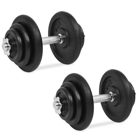 vidaXL Ensemble d'haltères 18 pcs 40 kg Fonte