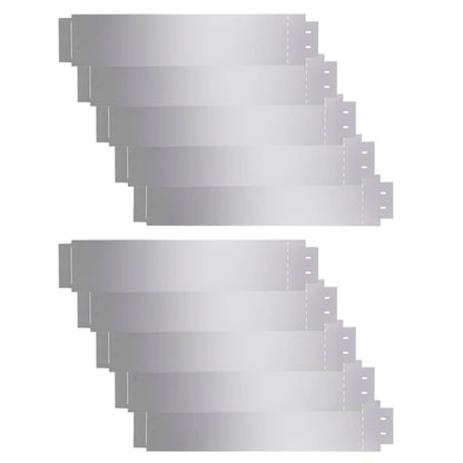 vidaXL Clôture de pelouse 10 pcs Acier galvanisé 100x20 cm