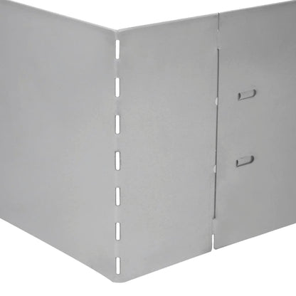vidaXL Clôture de pelouse 10 pcs Acier galvanisé 100x20 cm