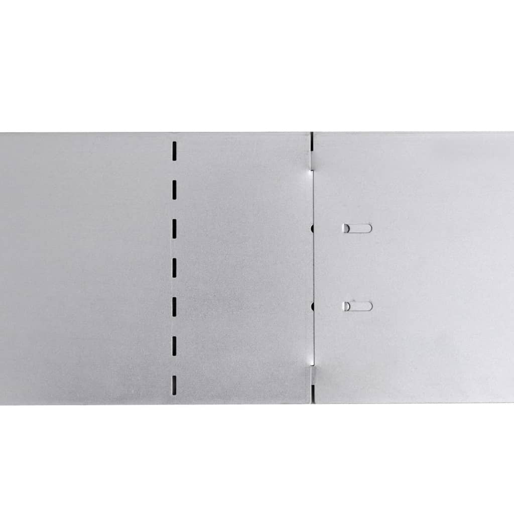 vidaXL Clôture de pelouse 10 pcs Acier galvanisé 100x20 cm
