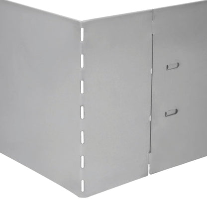 vidaXL Clôture de pelouse 20 pcs Acier galvanisé 100x20 cm