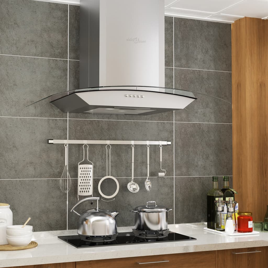 vidaXL Hotte murale 60 cm Acier inoxydable 756 m³/h LED