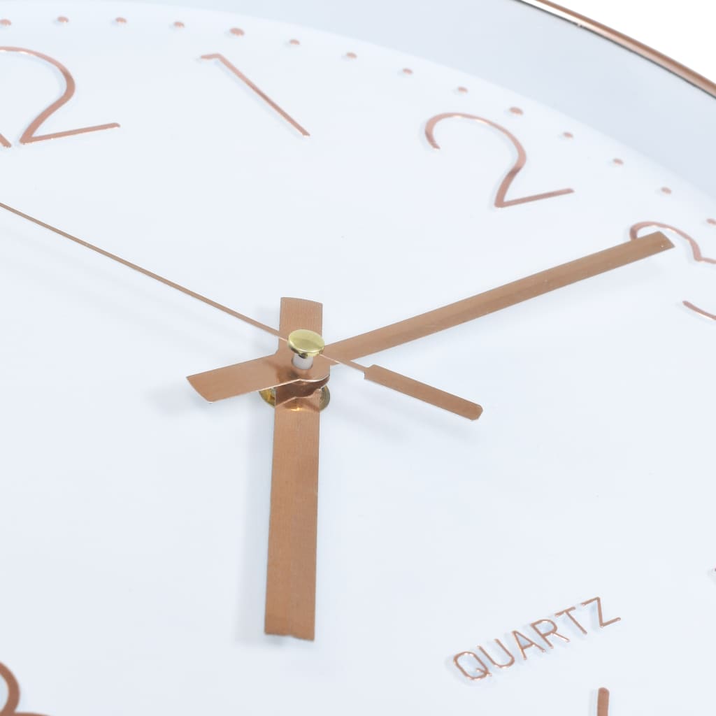 vidaXL Horloge murale 30 cm Or rosé