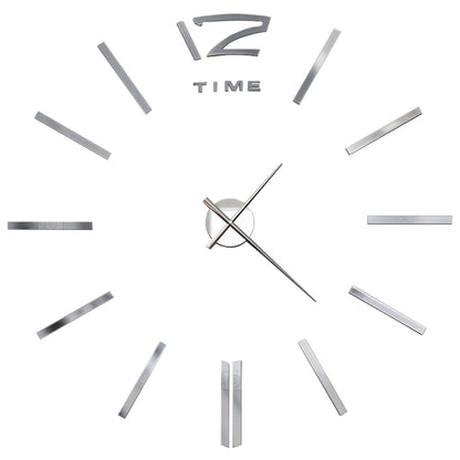 vidaXL Horloge murale 3D Design moderne 100 cm XXL Argenté