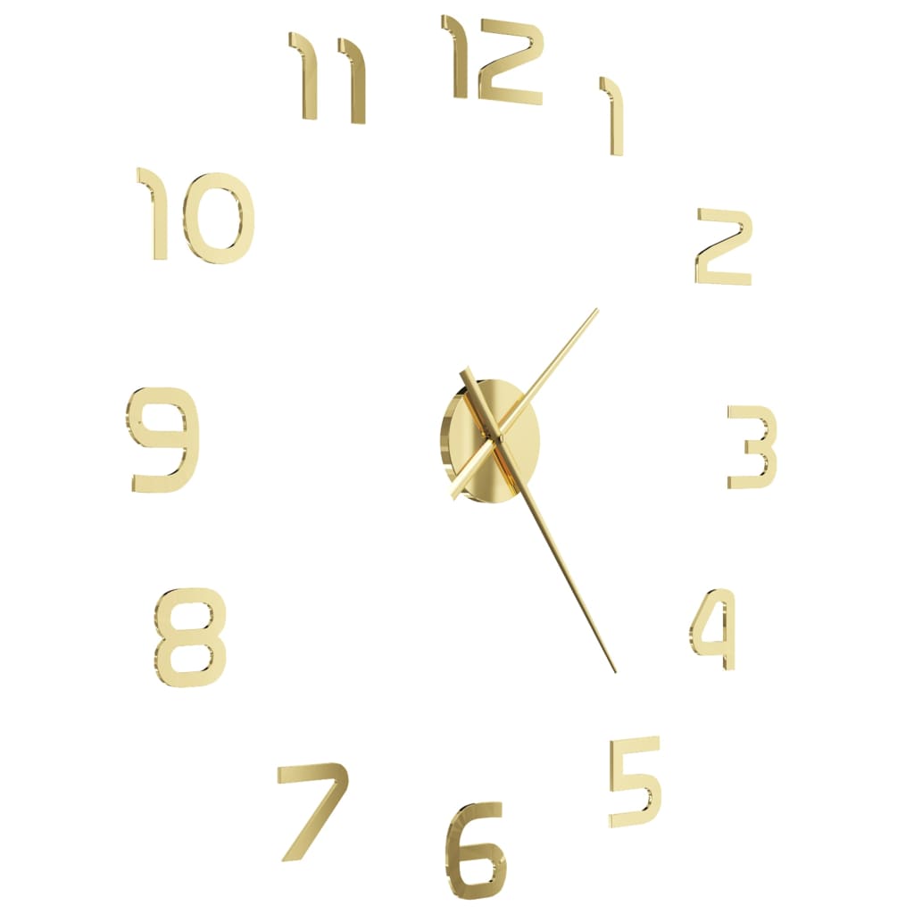vidaXL Horloge murale 3D Design moderne 100 cm XXL Doré