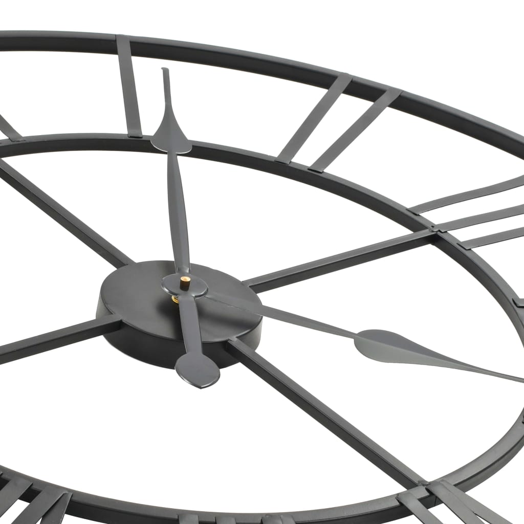 vidaXL Horloge murale vintage avec mouvement à quartz Métal 80 cm XXL