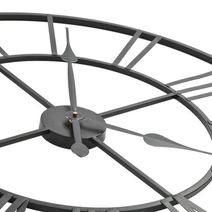 vidaXL Horloge murale vintage avec mouvement à quartz Métal 80 cm XXL