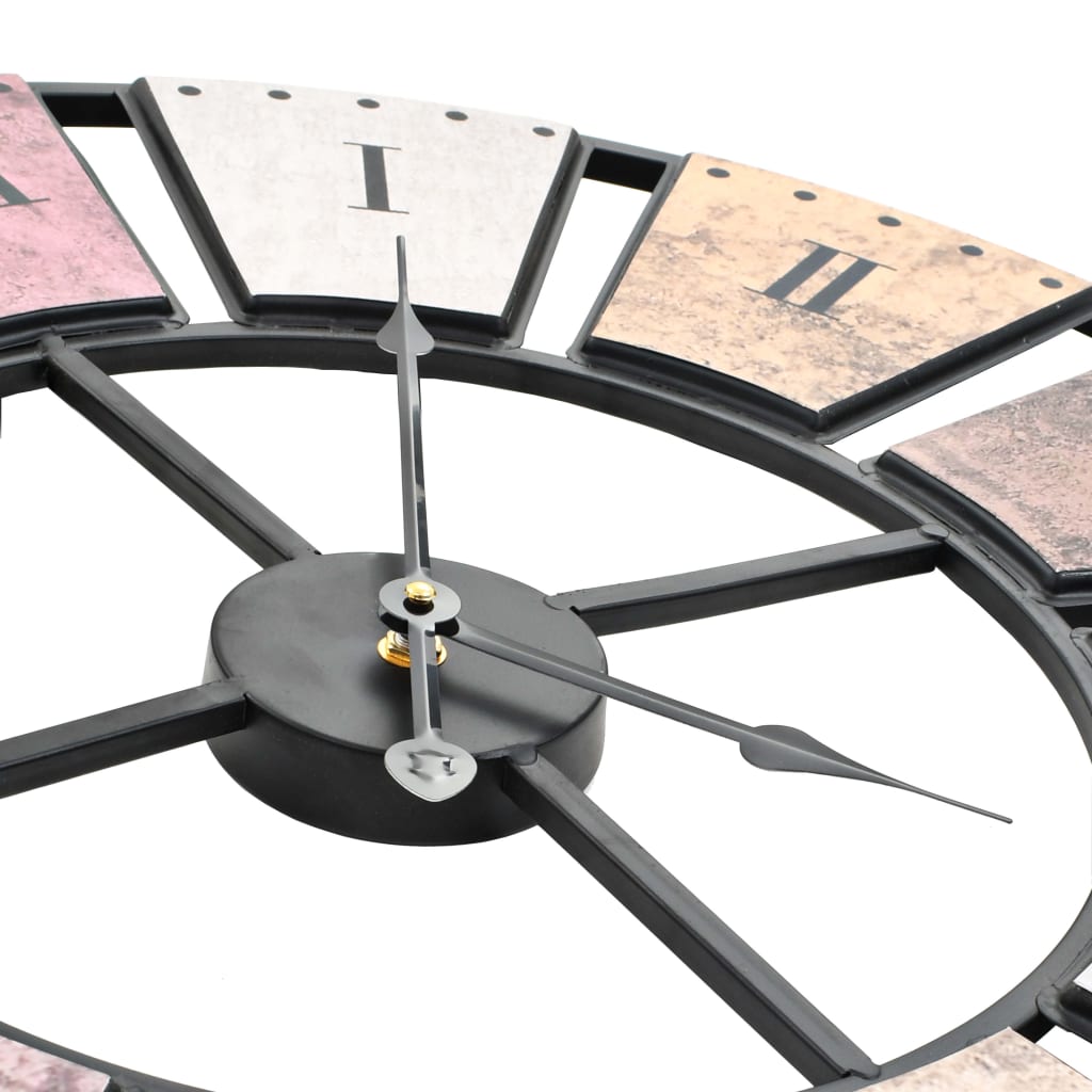 vidaXL Horloge murale vintage avec mouvement à quartz 60 cm XXL