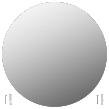 vidaXL Miroir mural 50 cm Rond Verre