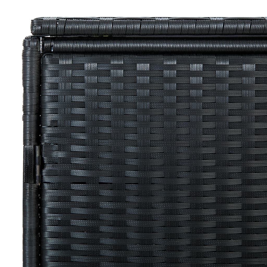 vidaXL Abris pour poubelle double Résine tressée Noir 148x80x111 cm