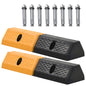 vidaXL Butoir de stationnement 2 pcs Caoutchouc 49 x 15 x 9 cm