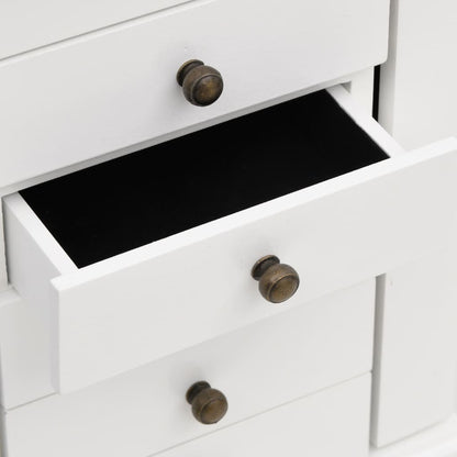 vidaXL Boîte à bijoux avec miroir MDF 25 x 13,5 x 34 cm