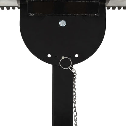 vidaXL Chasse-neige manuel avec roues 100 x 44 cm
