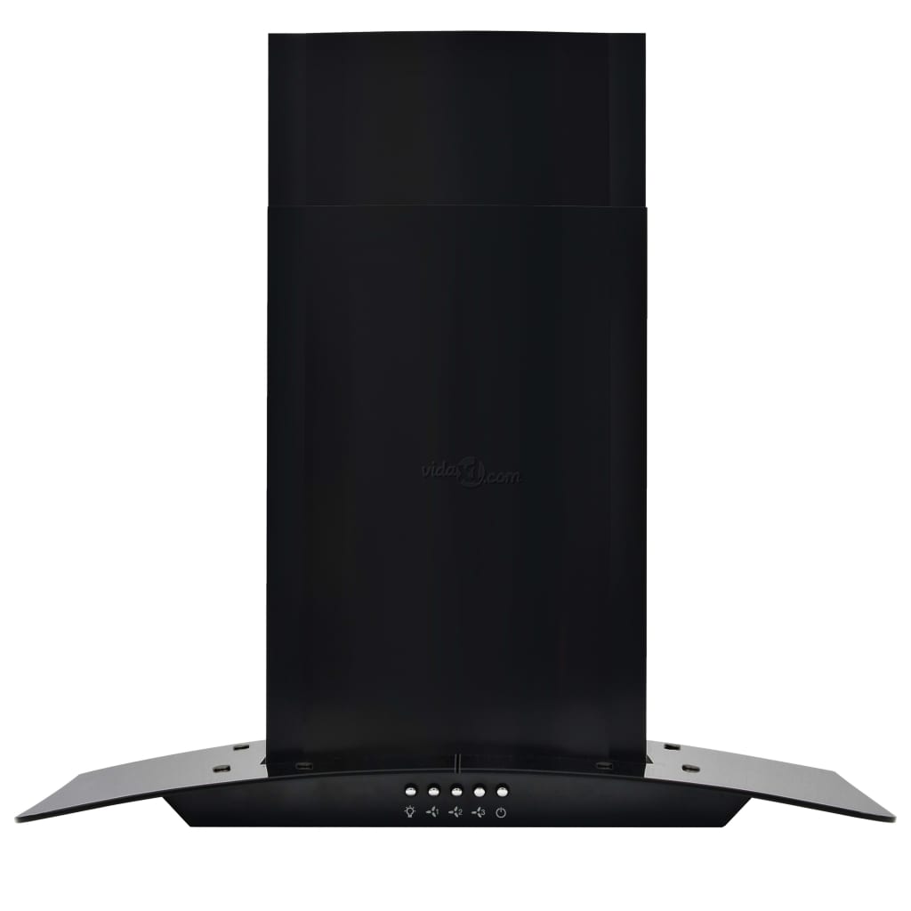 vidaXL Hotte murale Acier inoxydable 756 m³/h 60 cm Noir