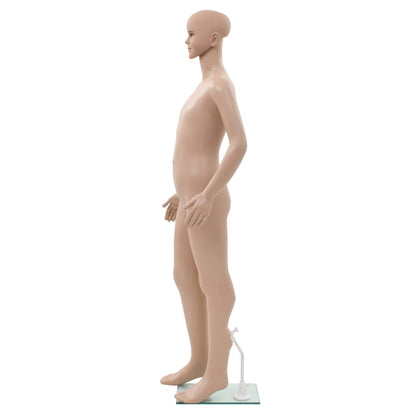 vidaXL Mannequin enfant corps complet avec base verre Beige 140 cm