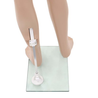 vidaXL Mannequin enfant corps complet avec base verre Beige 140 cm