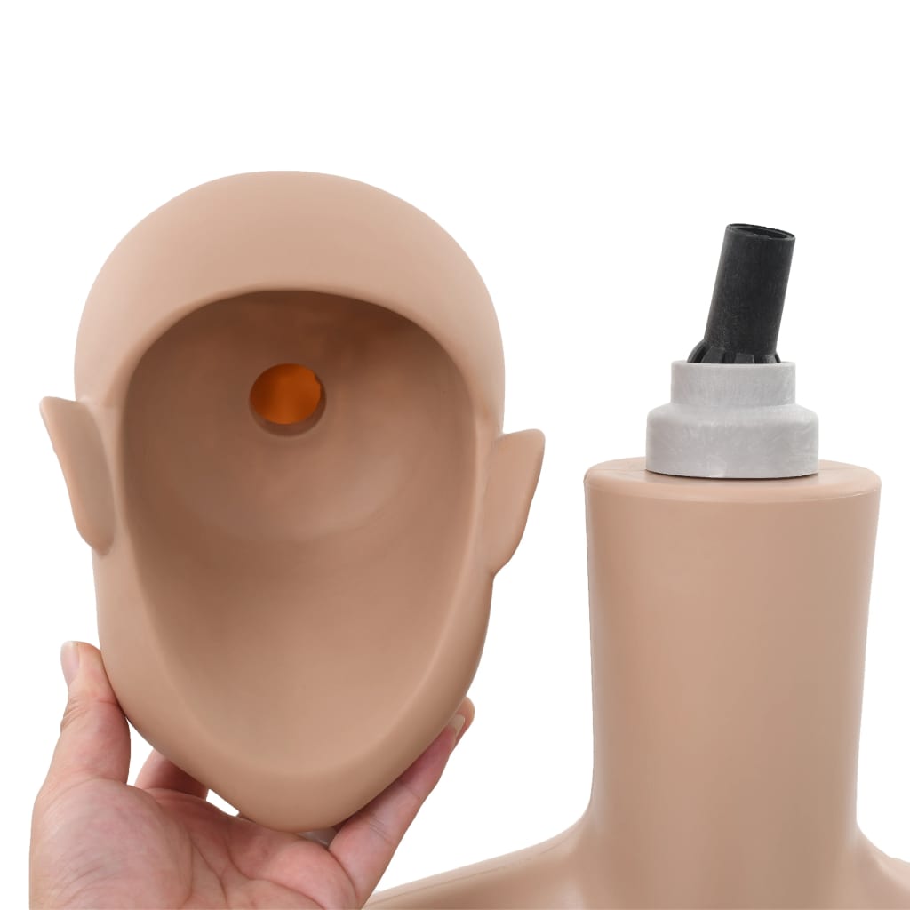 vidaXL Mannequin enfant corps complet avec base verre Beige 140 cm