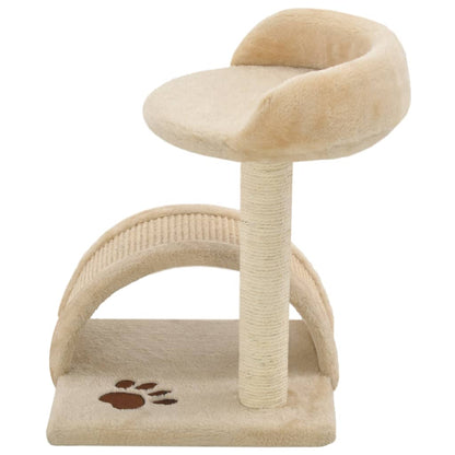 vidaXL Arbre à chat avec griffoir en sisal 40 cm Beige et Marron