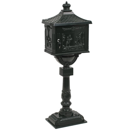vidaXL Boîte aux lettres sur pied Aluminium Vintage Antirouille Vert
