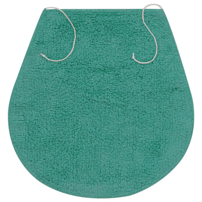 vidaXL Jeu de tapis de salle de bain 3 pcs Tissu Turquoise