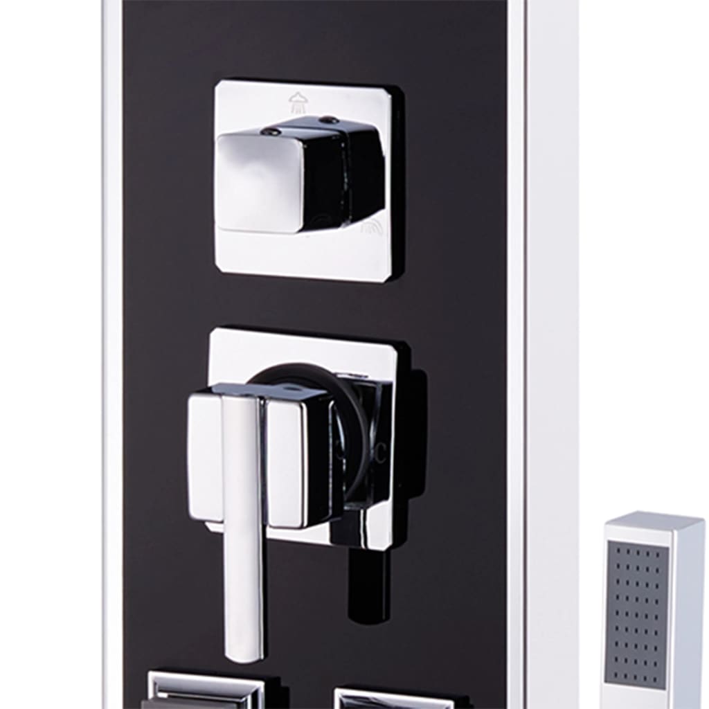 vidaXL Panneau de douche Verre 18 x 42,1 x 120 cm Noir