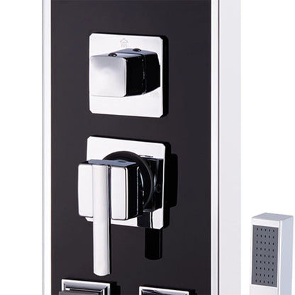 vidaXL Panneau de douche Verre 18 x 42,1 x 120 cm Noir