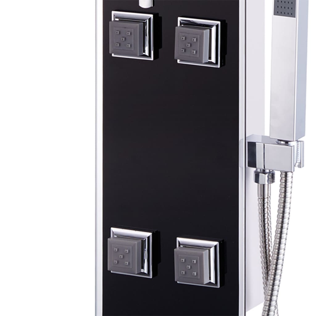 vidaXL Panneau de douche Verre 18 x 42,1 x 120 cm Noir