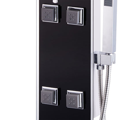 vidaXL Panneau de douche Verre 18 x 42,1 x 120 cm Noir