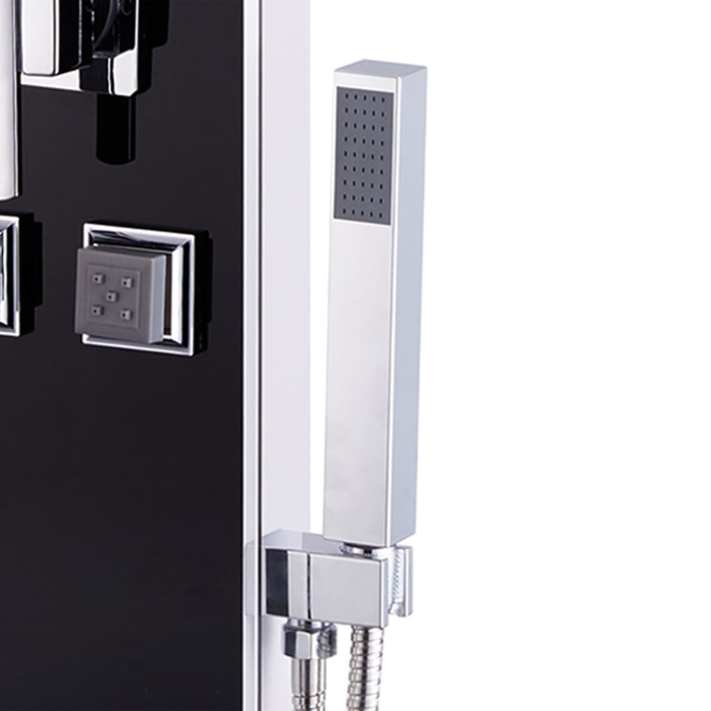 vidaXL Panneau de douche Verre 18 x 42,1 x 120 cm Noir