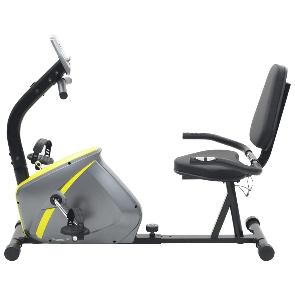 vidaXL Vélo d'appartement magnétique couché avec mesure du pouls