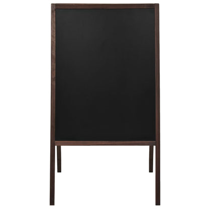 vidaXL Tableau noir double face Bois de cèdre Autoportant 60x80 cm