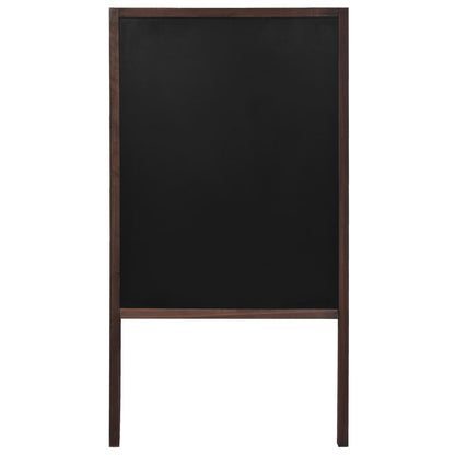 vidaXL Tableau noir double face Bois de cèdre Autoportant 60x80 cm