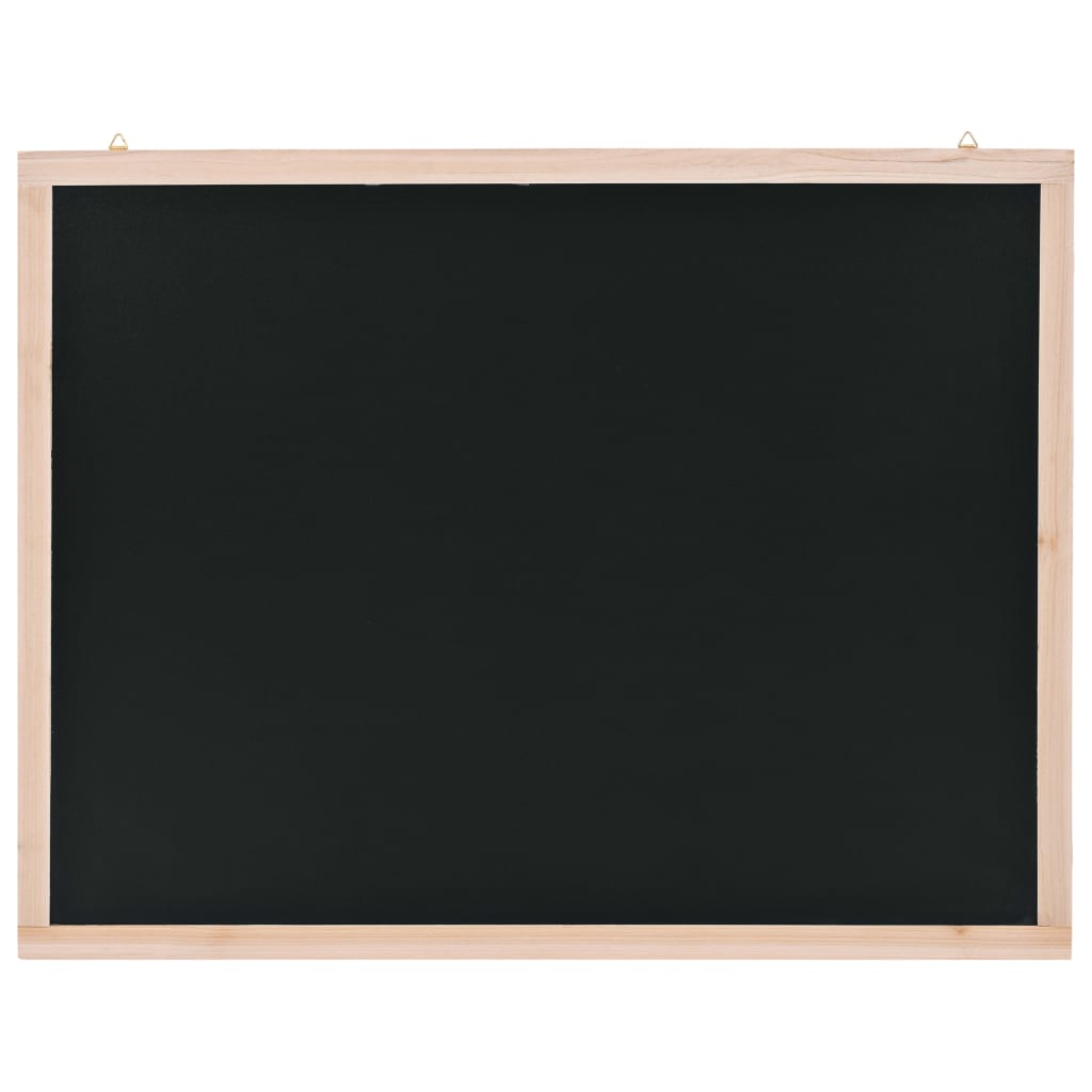 vidaXL Tableau noir mural Bois de cèdre 60 x 80 cm