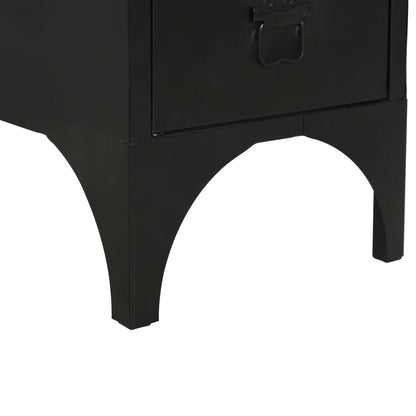 vidaXL Bureau à piédestal unique Bois de sapin et acier 100x50x76 cm
