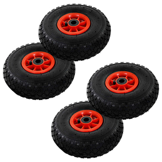 vidaXL Roues de diable 4 pcs Caoutchouc 3.00-4 (245x82)