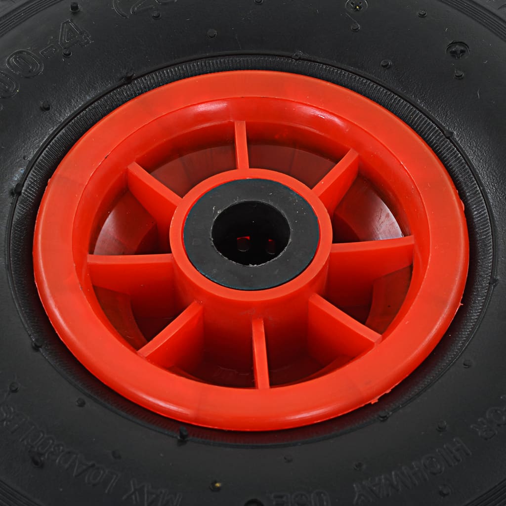 vidaXL Roues de diable 4 pcs Caoutchouc 3.00-4 (245x82)
