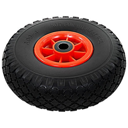 vidaXL Roue de diable 4 pcs PU solide 3.00-4 (260 x 85 mm)